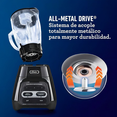 Licuadora Oster® Tecnología Reversible Color Negro 127V