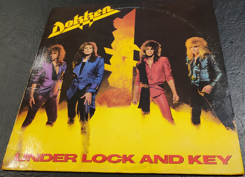 Dokken Under Lock And Key Lp Usa 1r Edic Skid Row Whitesnake