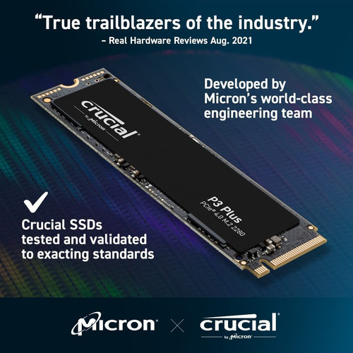 Ssd Crucial P3 Plus Pcie 4.0 De 1 Tb, Nvme M.2 En 3d, 5000 M