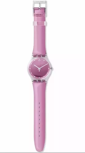 Reloj Swatch Mujer Rosegari SUOK125. Es un reloj Swatch para mujer,  analógico, fabricado en plástico y resina en color rosa.