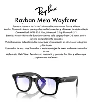 Comprar Ray Ban Meta Wayfarer Lentes Inteligentes