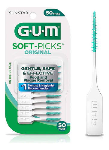 Gum - 6323r Soft Picks - Puas Dentales Originales, 50 Unidad