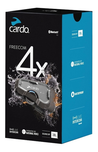 Intercomunicador Cardo Freecom 4x Jbl Single 2022 + Boné @#