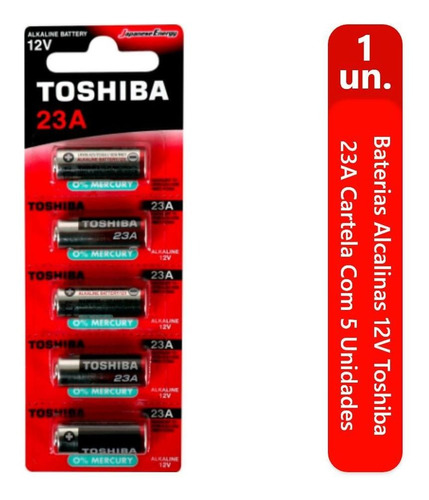 Bateria 12v Pilha 12volts 23a Alcalina Toshiba C/5 Un Mn21