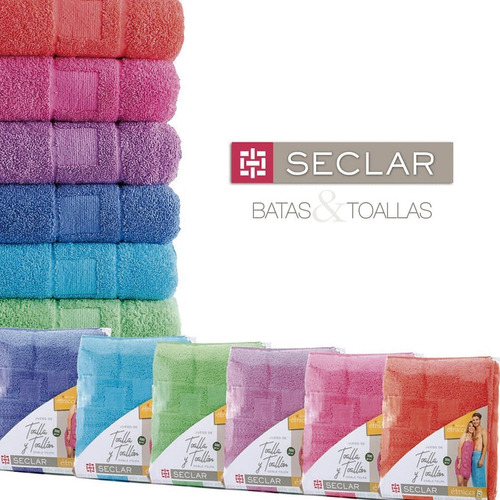 Juego De Toalla Y Toallon Textil Seclar 550 Grs 100% Algodon
