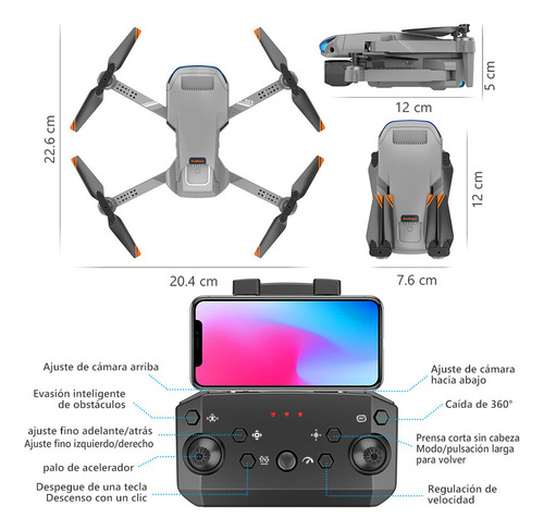 I Mini Elicopterpteros Drone Xt9 Con 2 Cámara Hd 2 Baterías