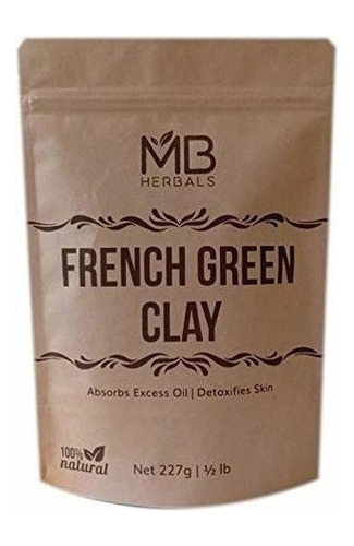 Mb Herbals Arcilla Verde Francesa 227g | (8 Oz / Media Libra