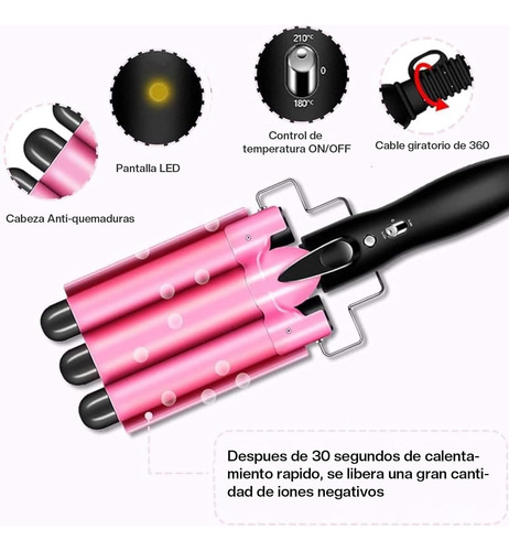 Buclera Rizador De Cabello Premium Ondas Perfectas Cerámica