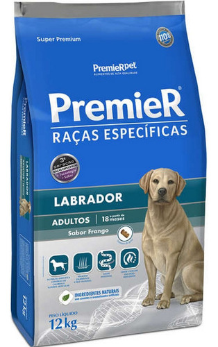 Ração Para Cães Labradores Adultos 12kg Premier Pet