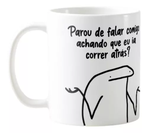 Caneca Meme Flork Boneco Palito Frases Divertidas