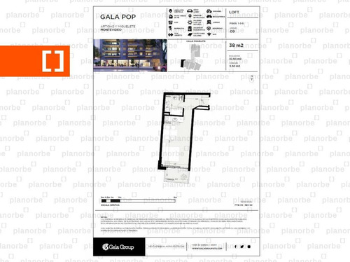 Venta De Apartamento Obra Construcción Monoambiente En Tres Cruces, Gala Pop Miguelete Unidad 213