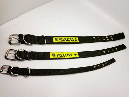 Collar De Perro Tactico De Nylon Militar Talla M Color Verde Militar Policedog