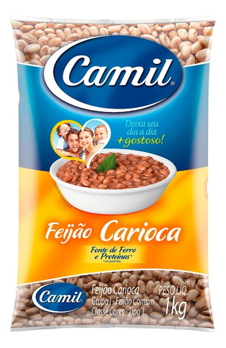 Feijão Carioca Tipo 1 Camil 1kg - Fardo Com 30un