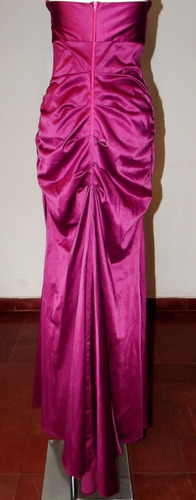 Elegante Vestido De Fiesta Strapless Tipo Sirena M Impecable