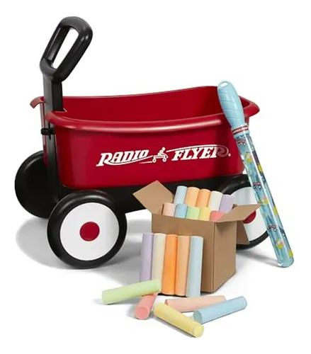 Carrito De Verano Radio Flyer Con Burbujas Y Tiza Para Niños