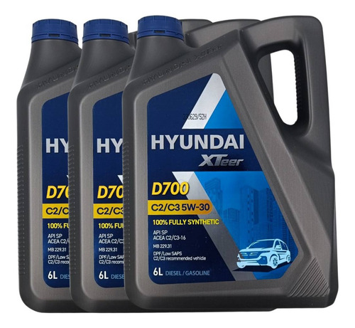 Aceite 5w30 Hyundai Xteer Diesel Ultra C3 Dpf 18 Lts