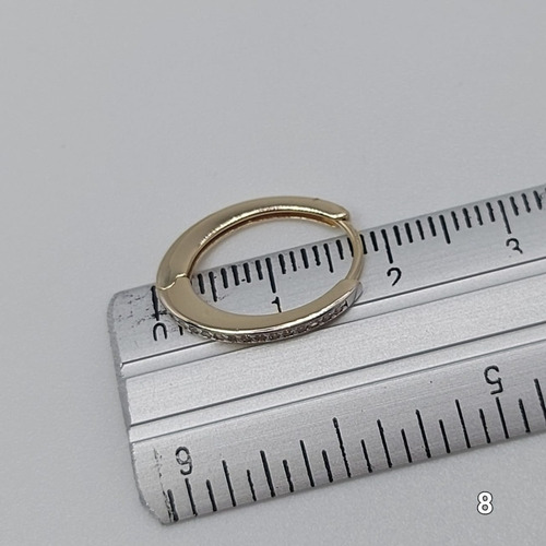 Arracadas Oro 10k Con Línea De Zirconia