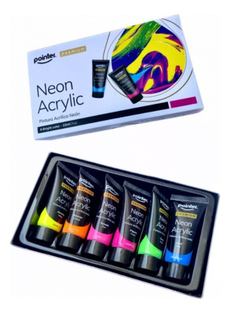 Pintura Acrilica Neon Pointer Primium 22ml