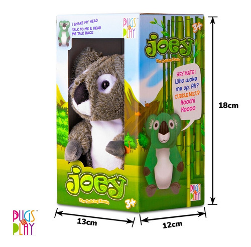 Peluche Interactivo Pugs At Play Koala Joey Graba Repite