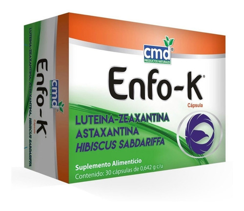 Imagen 3 de 3 de Enfo-k (luteina-zeaxantina-astaxantina) 30 Caps Oferta