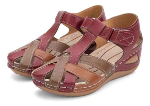 Sandalias Ortopédicas Mujer Zapatos Retro Redondo Dedo