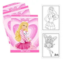 Comprar Kit Imprimible Mini Librito Personalizados Pintar Barbie