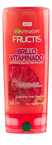 Acondicionador Garnier Fructis Brillo Vitaminado en botella de 200mL por 1 unidad