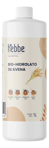 Hidrolato De Avena Organica Puro Hebbe Hidrosol Natural libre de parabenos y colorantes 1 L