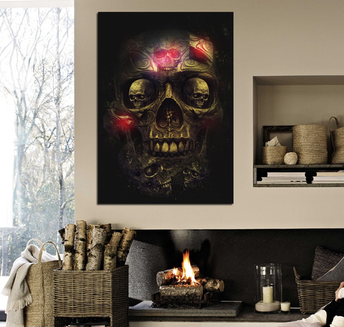 Cuadro 20x30cm Calacas Muchas Calaveras Skull Death Dark