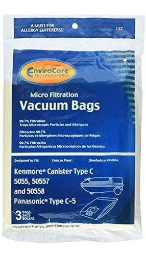 Bolsas De Vacio De Repuesto Envirocare Para Kenmore Canister