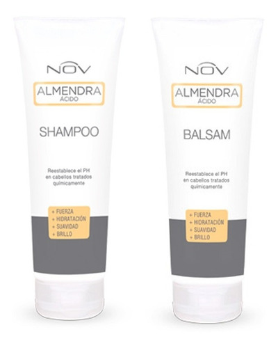Shampoo Y Acondicionador Nov Almendra Acido Nutricion 240 Ml
