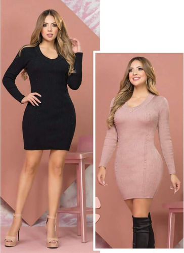 Vestido Para Mujer Ejecutivo Oficina O Casual Tejido Hilo