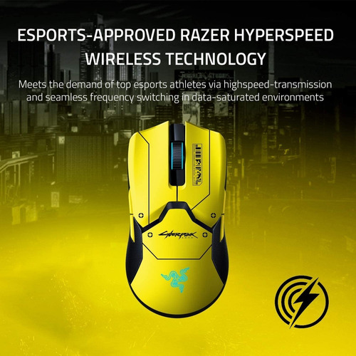 Imagen 4 de 6 de Mouse Razer Inalambrico Gamer Base Carga Rgb Cyberpunk 2077