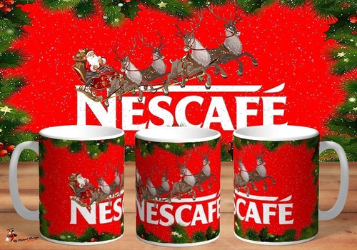 Taza - Tazón Cafe Nescafe Merry Christmas Navidad 4k Art 01