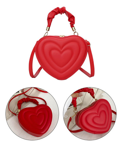 Bolso De Hombro En Forma De Corazón, Bolso De Moda En Color