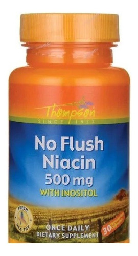  Niacina No Flush  500 Mg 30 Cápsulas Vegetarianas