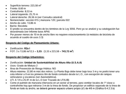 Imagen 2 de 13 de Terreno Venta En Recoleta 1664m2 Edificables Totales Aproxim