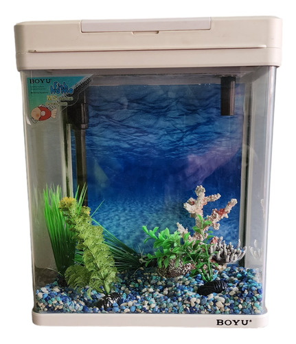 Acuario Boyu Ms320 20lts Leds 32x21x40 Negro Peces Pecera