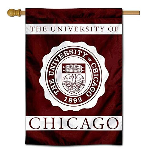 Bandera De La Casa De La Universidad Chicago Maroon Uc