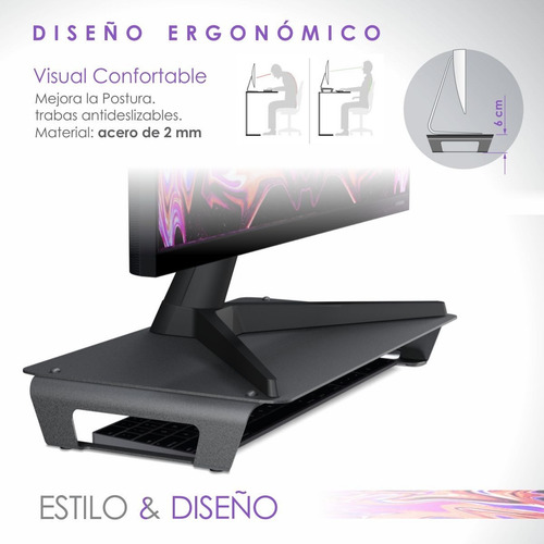 Imagen 5 de 9 de Soporte Monitor Bam M4-460 Samsung/universal Acero Premium!