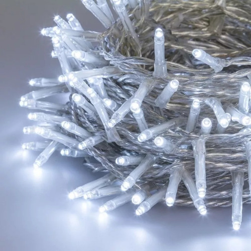 Serie Luces 20 Metros Para Decoracion Jardin Aniversario Luces Interconectables Blanco Frío