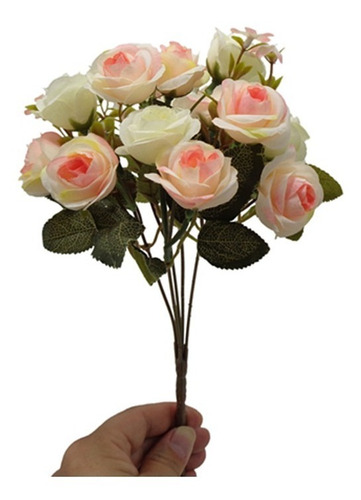 1 Buquê Flor Artificial Rosa P/decoração Casamento Linda | Parcelamento sem  juros