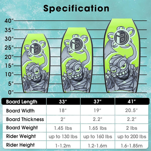 Bodyboard De 83 Cm Con Correa Para Muñeca Color Verde