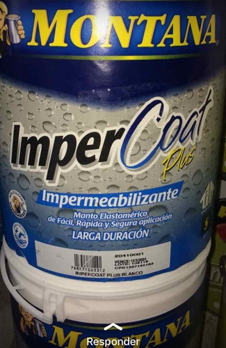 Pintura Impermeabilizante Impercoat Plus Montana (cuñete) 