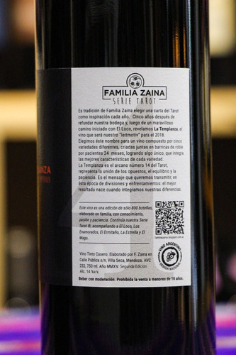 Vino Tinto Blend Familia Zaina La Templanza Vinos Finos