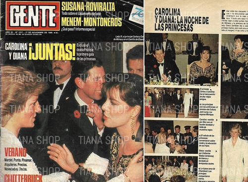 Gente N° 1217_17-11-1988_carolina De Mónaco Y Lady Di Juntas