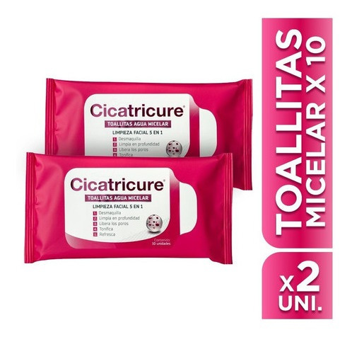 Cicatricure Toallitas Agua Micelar 2 Packs X 10 Unidades