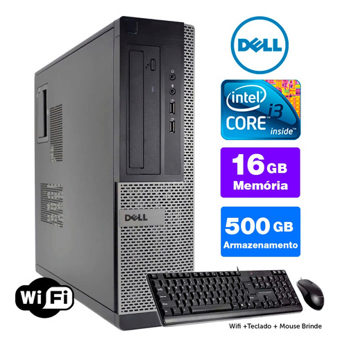 Imagem 1 de 5 de Cpu Completo Dell Optiplex Int I3 2g 16gb 500gb Brinde