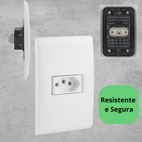 Kit 25 Tomada 2p+t 10a Liz 4x2 Embutir Simples Tramontina