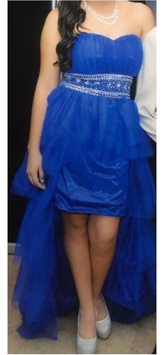 Vestido De 15 Años Azul De Tul